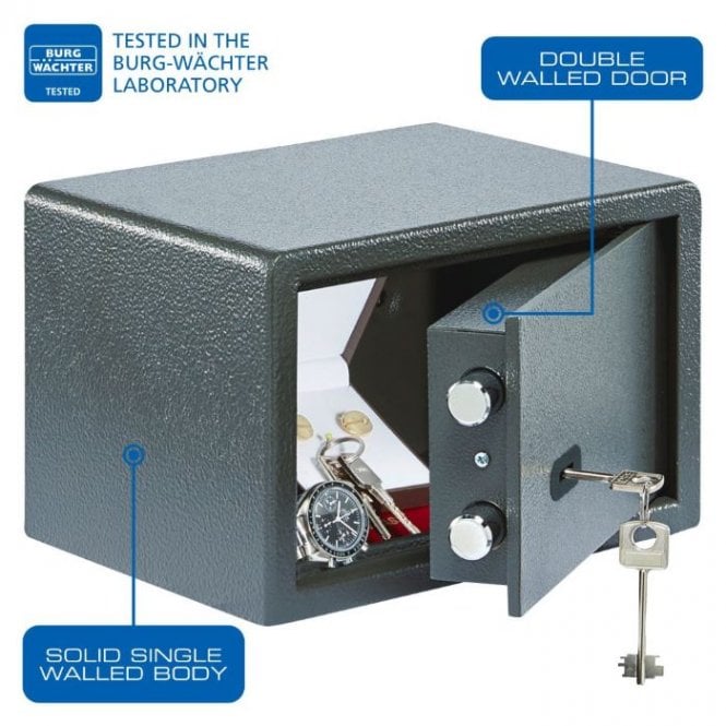 Burg Wächter Pure-Safe Size PS 110, Key Lock Safe - £1,000 Cash Rating
