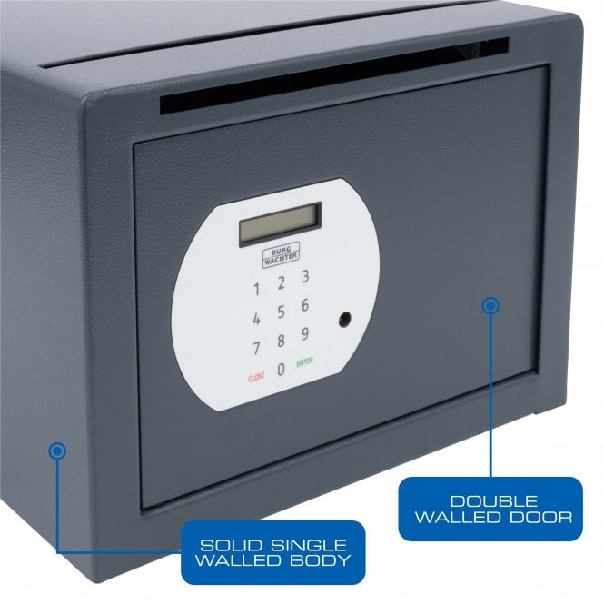 Burg Wächter Pure-Safe Size PS 120 E EWS, Digital keypad Deposit Safe - £1,000 Cash Rating