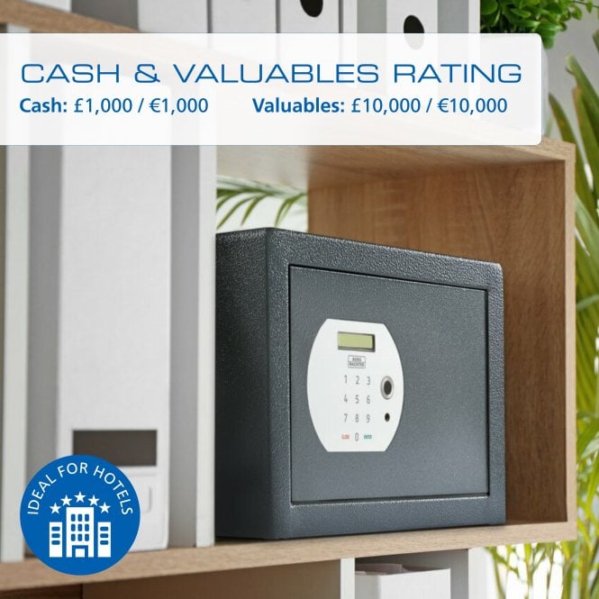 Burg Wächter Pure-Safe Size PS 120, Biometric Lock Safe - £1,000 Cash Rating
