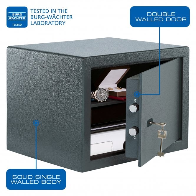 Burg Wächter Pure-Safe Size PS 130, Key Lock Safe - £1,000 Cash Rating