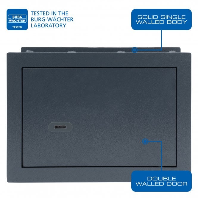 Burg Wächter Pure-Safe Size PSW 120, Key Lock Wall Safe - £1,000 Cash Rating