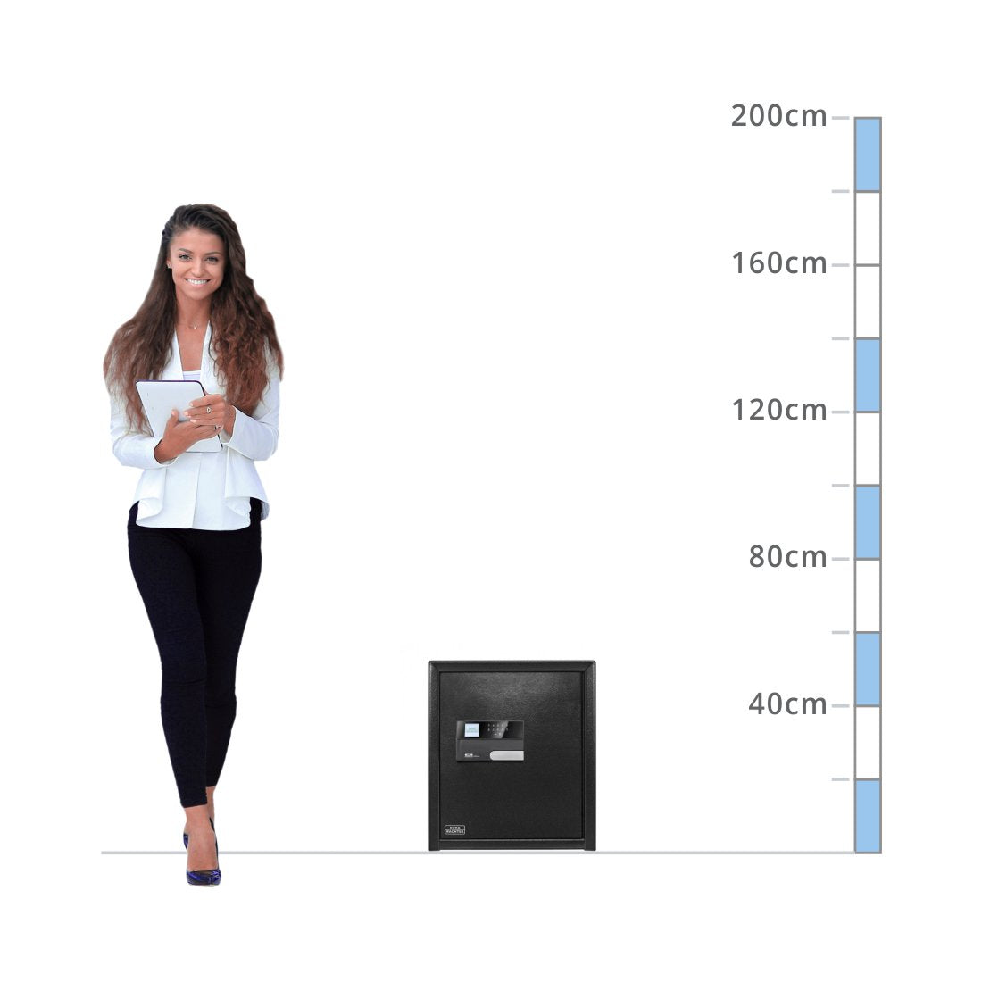 size chart for a Burg Wächter Profi-Safe S2 Size PRS540E, Digital Keypad Safe - 30 Min Fire Protection