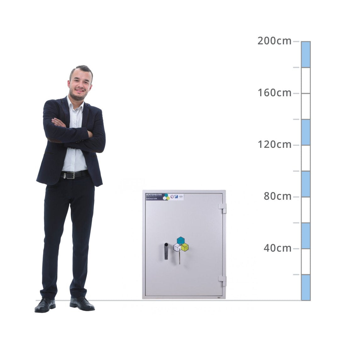 size chart Burton Eurovault Aver LFS Size 5, Key Lock Safe - Eurograde 1