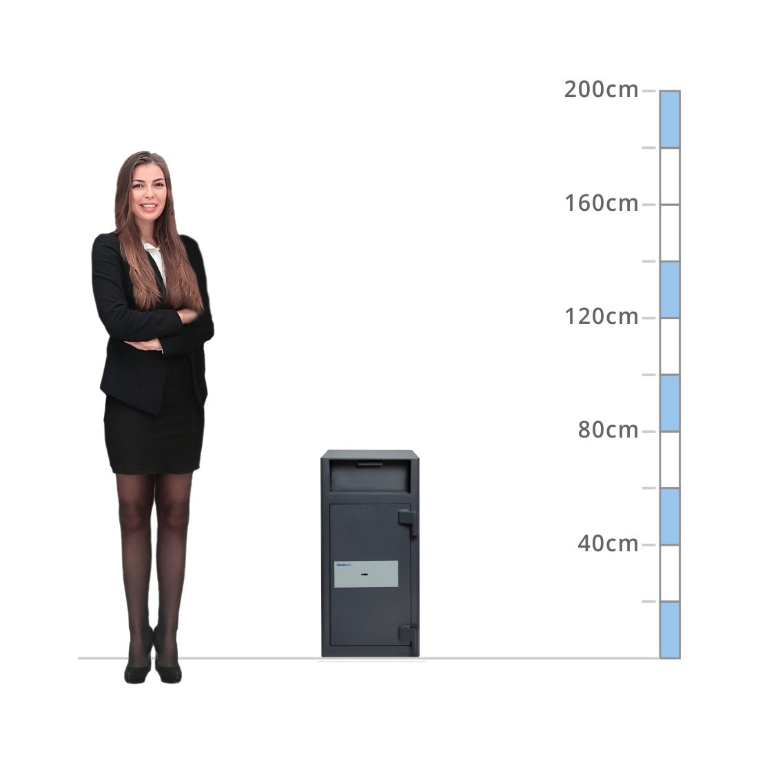 size chart ChubbSafes Omega Size 2, Key Lock - Drawer Deposit