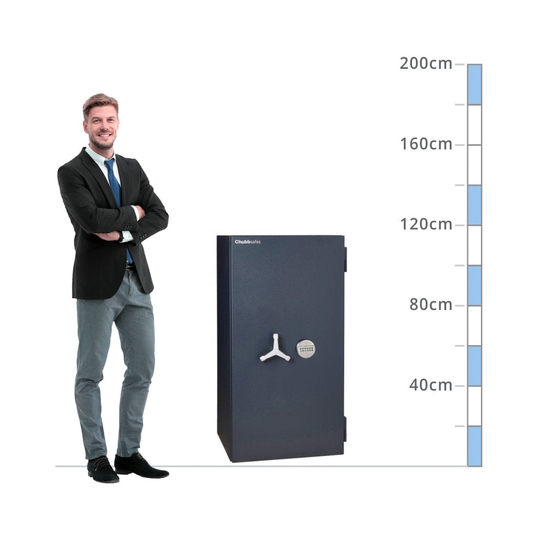 size chart Chubbsafes DuoGuard T2 Size 200, Digital Keypad - Eurograde 2