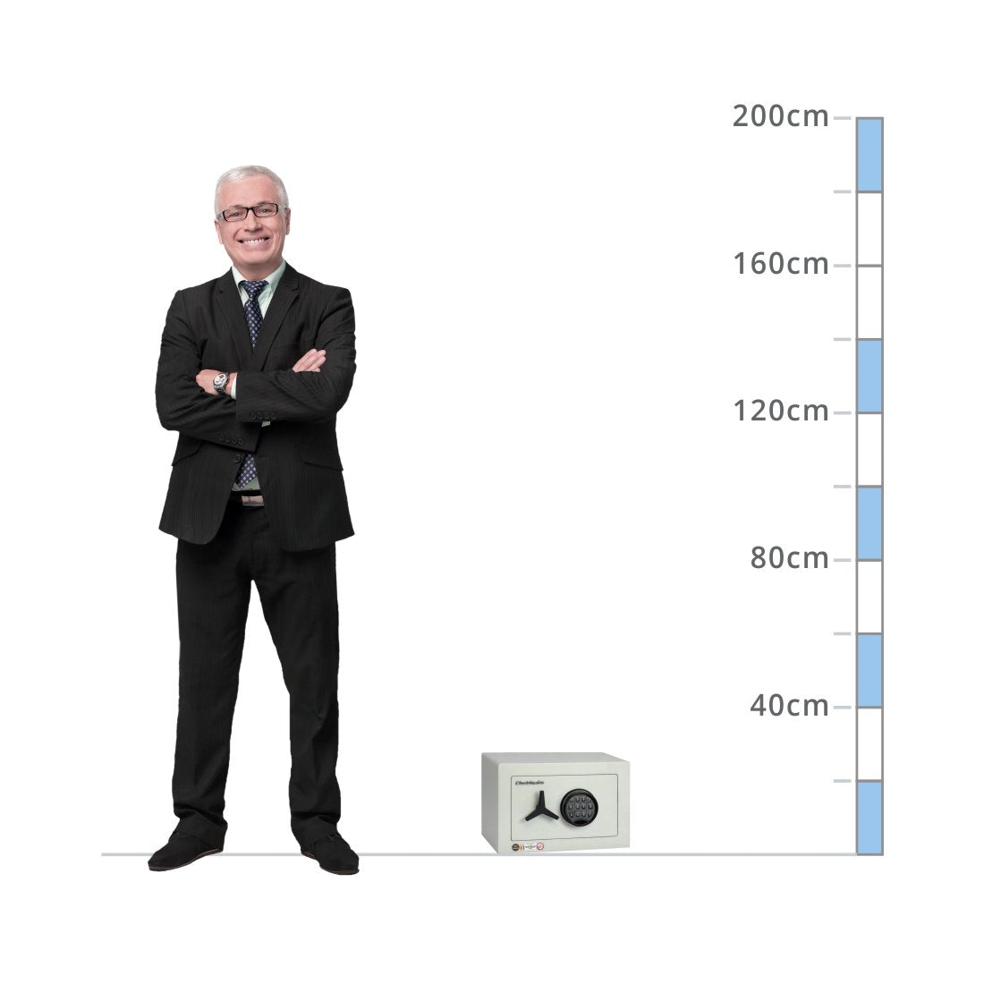 size chart Chubbsafes HomeVault S2, Size 15 - Digital Keypad