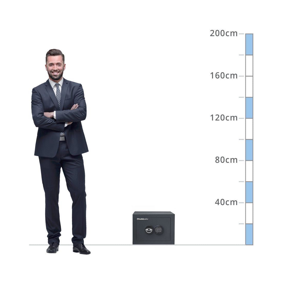 size chart Chubbsafes Zeta Size 25, Digital Keypad - Eurograde 1