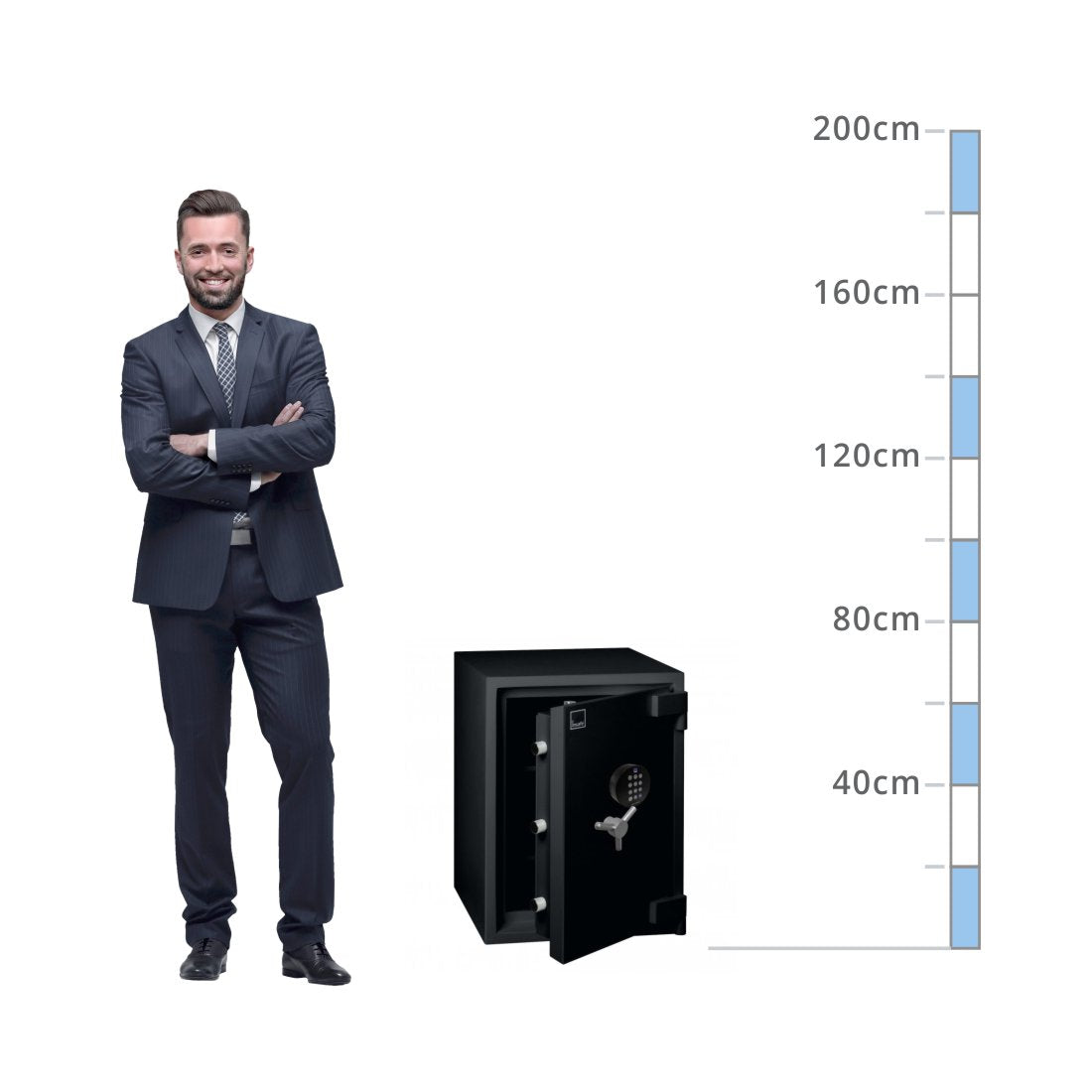 size chart for a Insafe Size 110, Digital Keypad Safe - Eurograde 1