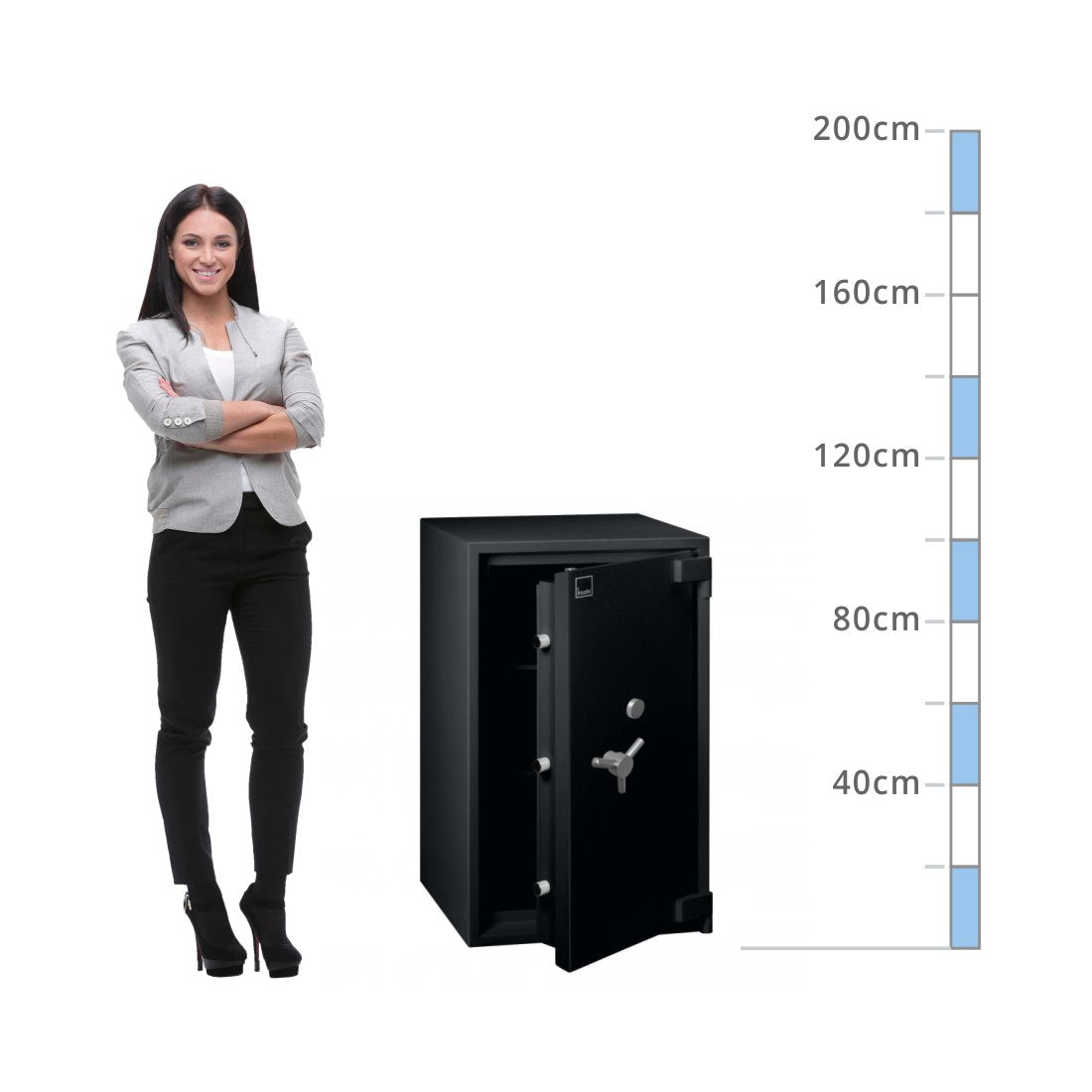 size chart for a Insafe Size 240, Key Lock Safe - Eurograde 1