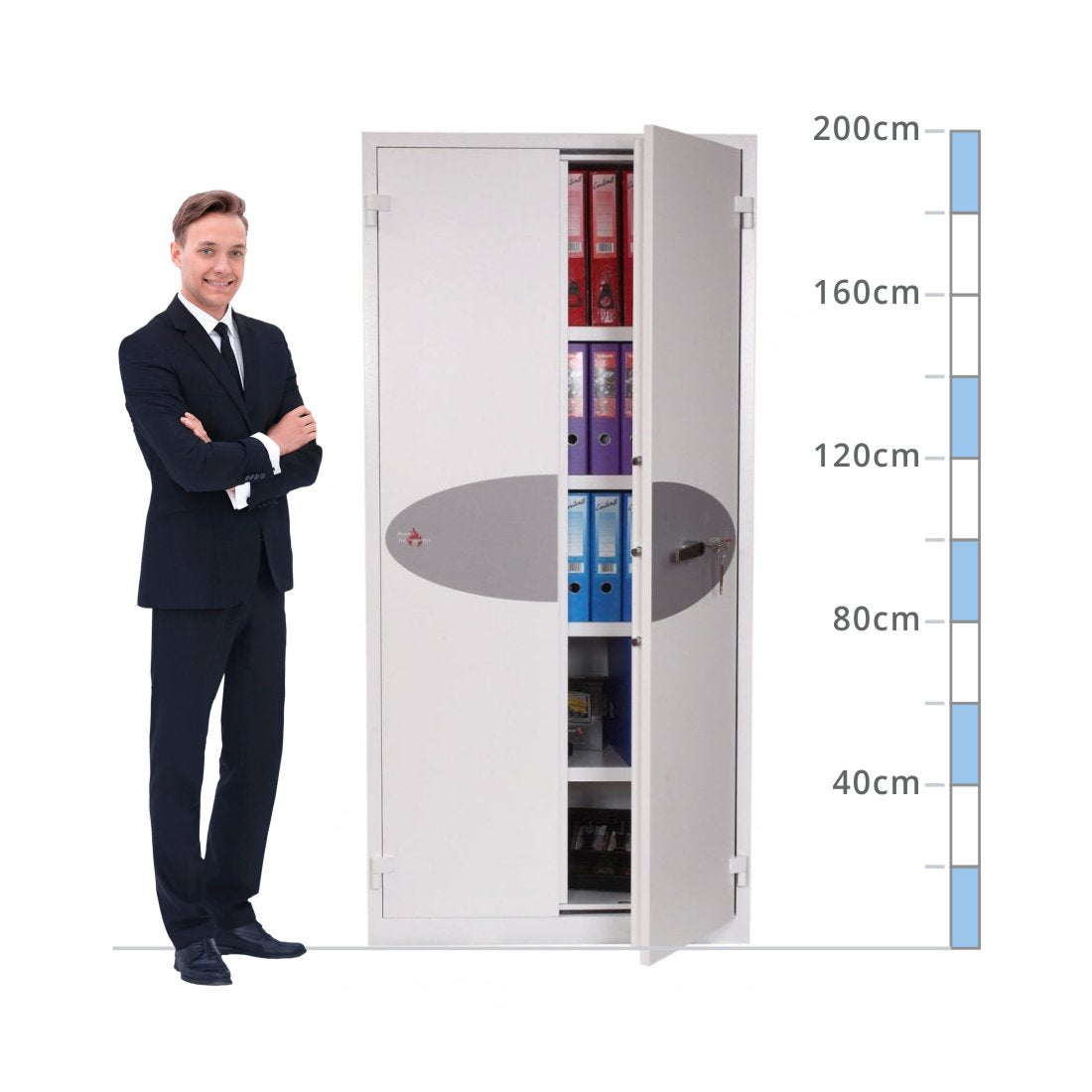 size chart for a Phoenix Fire Ranger Size 3, Key Lock Fire Safe - S1 Rated