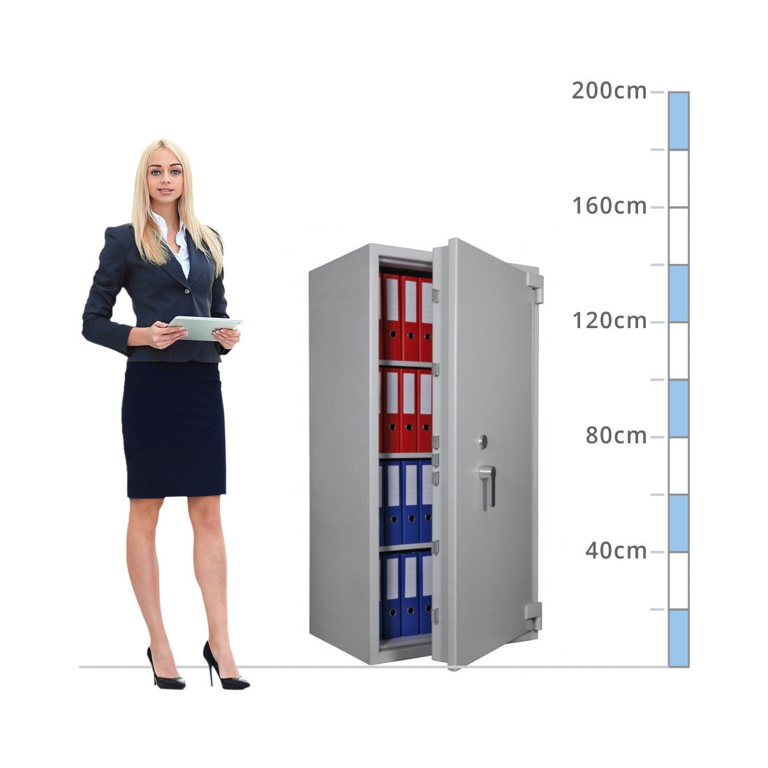 size chart for a Securikey Size 410, Key Lock Safe - Eurograde 1