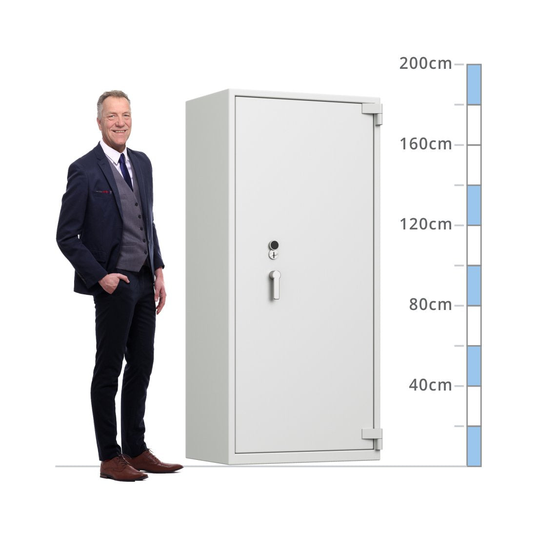 size chart for a Securikey Size 535, Key & Combination Safe - Eurograde 5