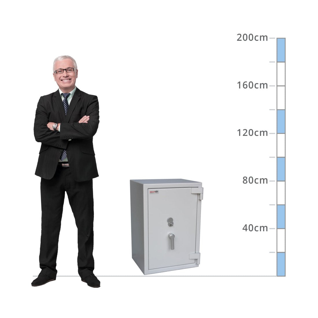 size chart for a Securikey Size 95, Key Lock Safe - Eurograde 3