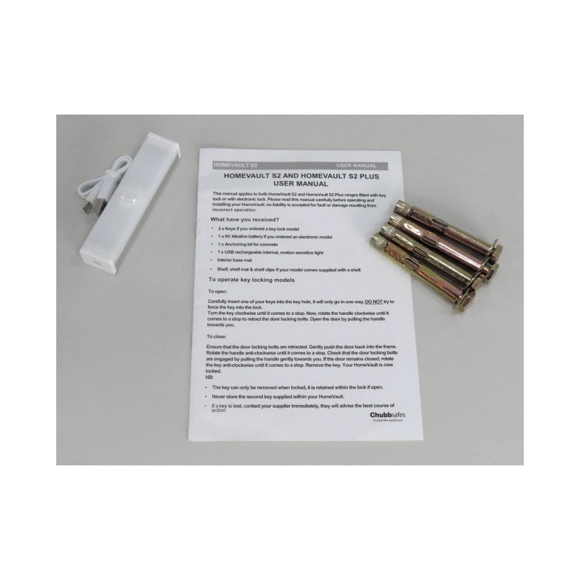Chubbsafes HomeVault S2, Size 15 - Key Lock