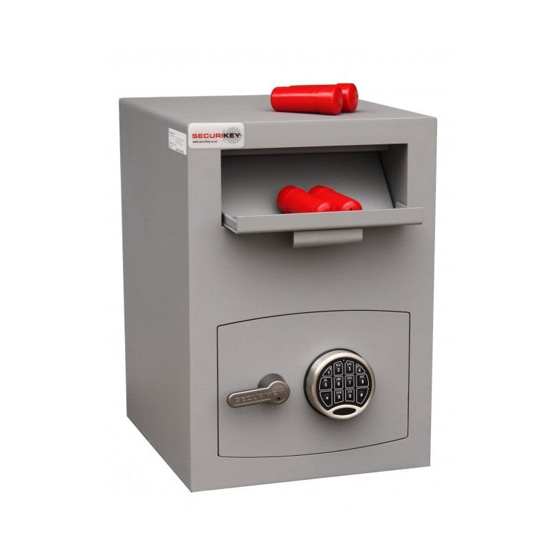 Securikey Mini Vault Silver Deposit Size 2, Digital Keypad Safe - £3,000 Cash Rating
