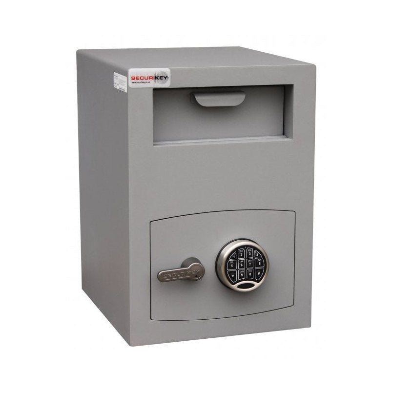 Securikey Mini Vault Silver Deposit Size 2, Digital Keypad Safe - £3,000 Cash Rating