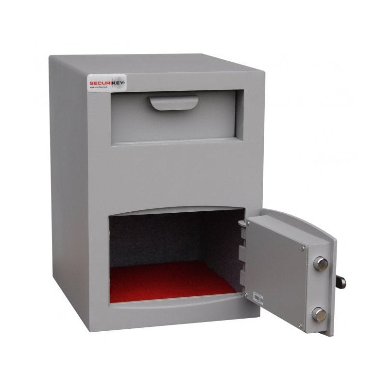 Securikey Mini Vault Silver Deposit Size 2, Key Lock Safe - £3,000 Cash Rating