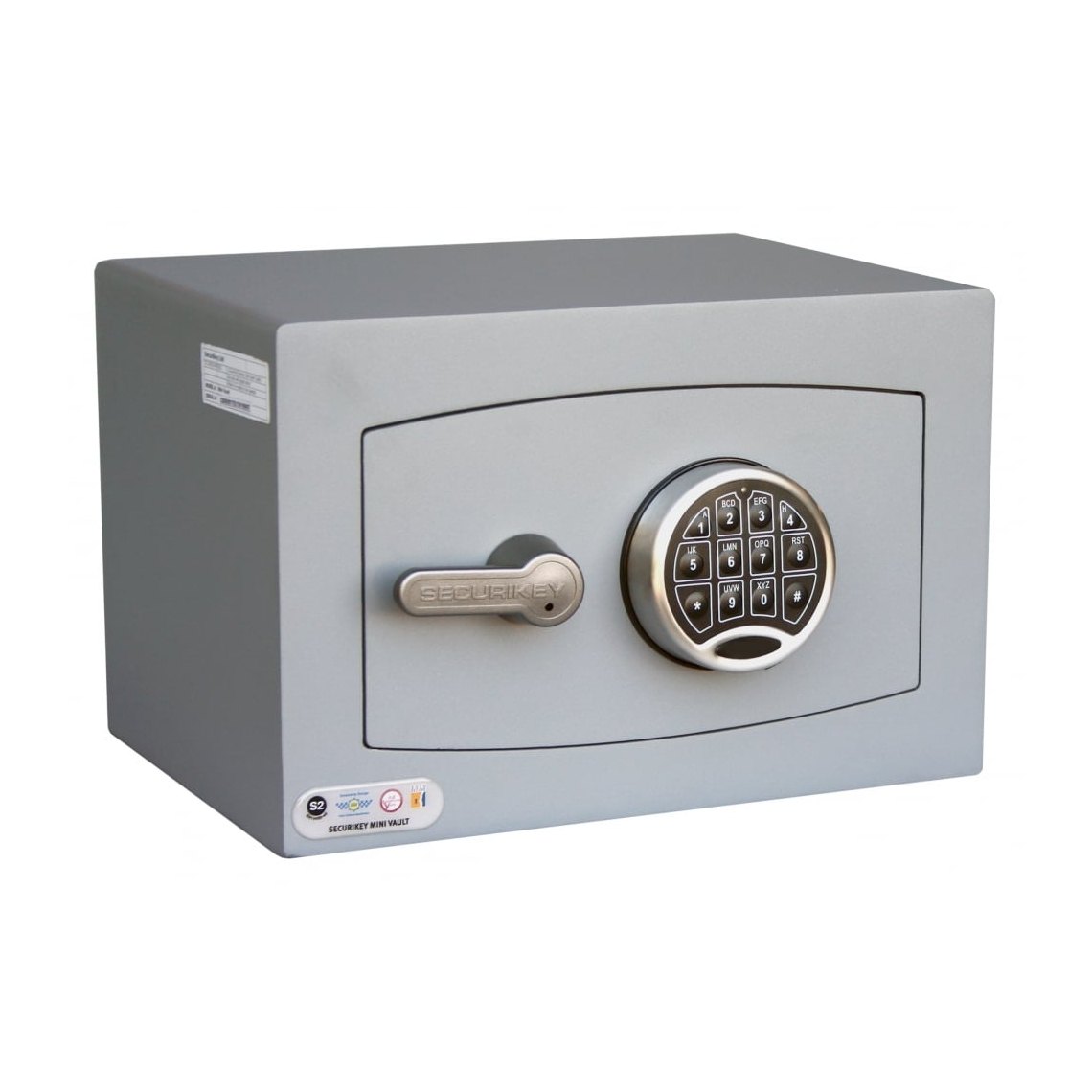 Securikey Mini Vault Silver S2 Size 0, Digital Keypad Safe - £4,000 Cash Rating