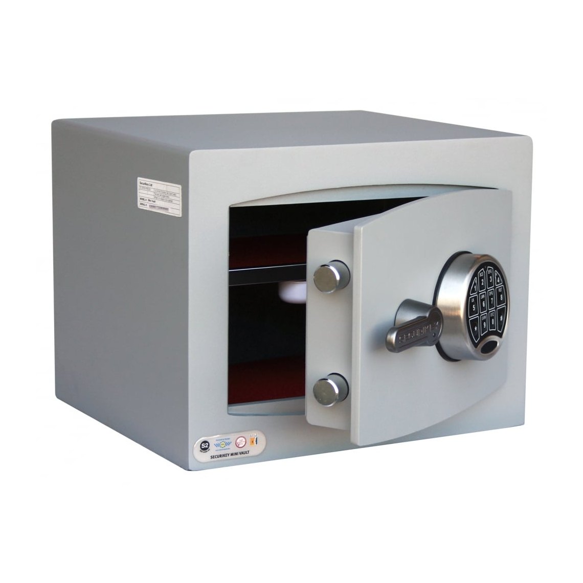 Securikey Mini Vault Silver S2 Size 1, Digital Keypad Safe - £4,000 Cash Rating