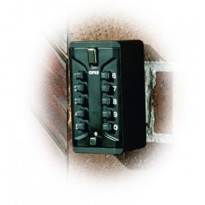 Phoenix keysafe on a brick wall