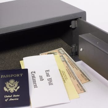 Eurograde safe with important home documents