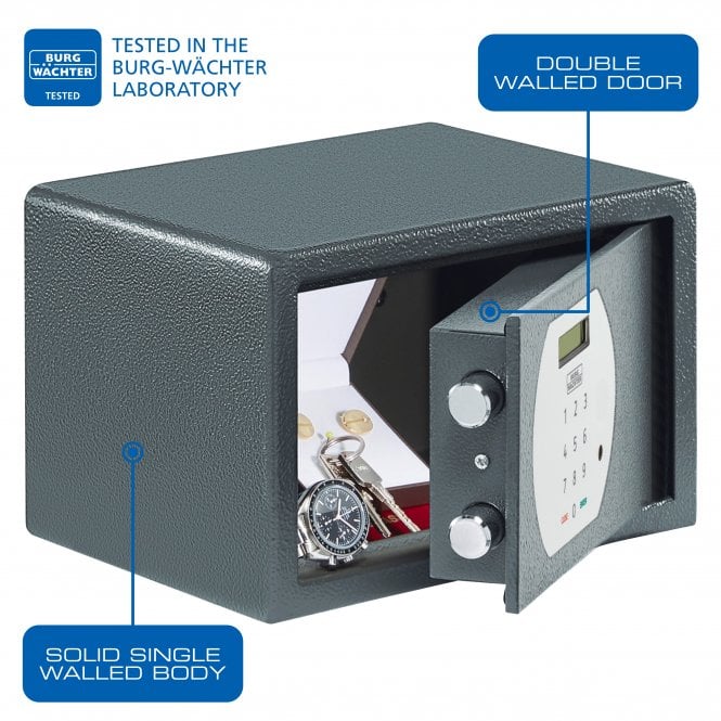 Burg Wächter Pure-Safe Size PS 110 E KA 3, Digital Keypad Hotel Safe - £1,000 Cash Rating