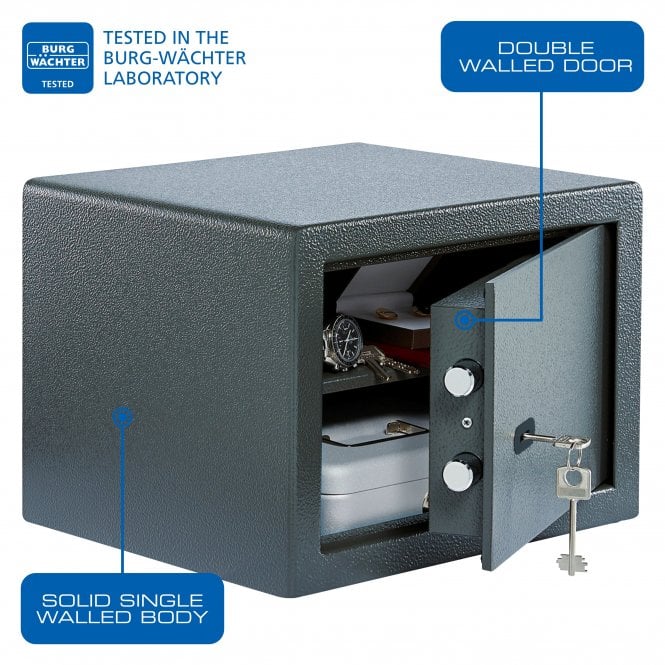 Burg Wächter Pure-Safe Size PS 120, Key Lock Safe - £1,000 Cash Rating