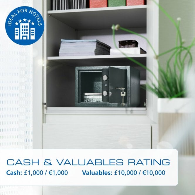 Burg Wächter Pure-Safe Size PS 130, Key Lock Safe - £1,000 Cash Rating