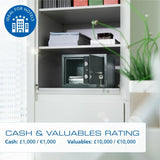 Burg Wächter Pure-Safe Size PS 130, Key Lock Safe - £1,000 Cash Rating