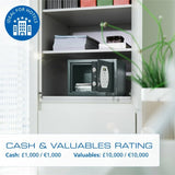 Burg Wächter Pure-Safe Size PS 140, Digital Keypad Safe - £1,000 Cash Rating