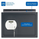 Burg Wächter Pure-Safe Size PSW 130, Digital Keypad Wall Safe - £1,000 Cash Rating
