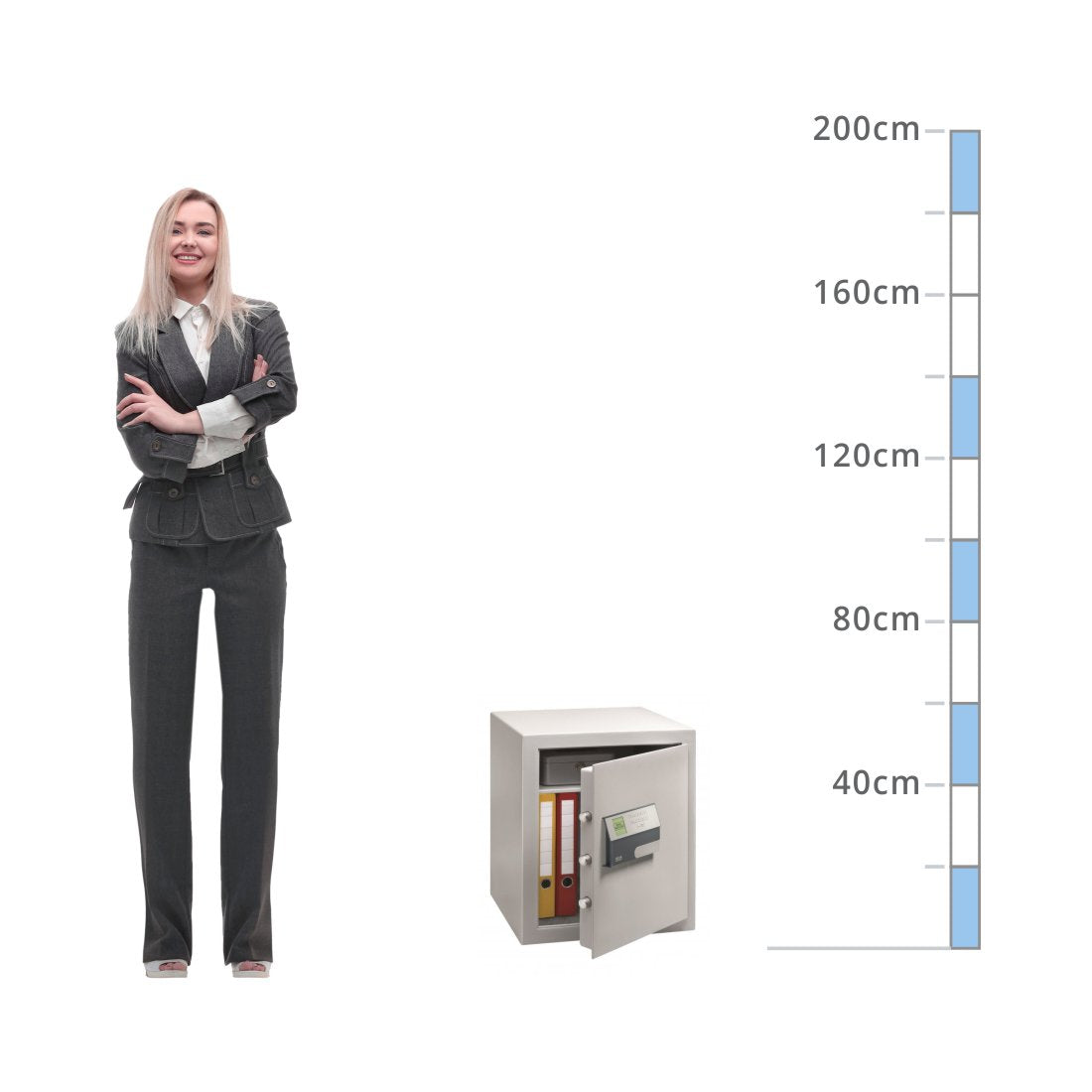 size chart for a Burg Wächter CityLine Size C340, Digital Keypad Safe - £2,000 Cash Rating
