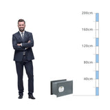 size chart for a Burg Wächter Pure-Safe Size PSW 130, Digital Keypad Wall Safe - £1,000 Cash Rating