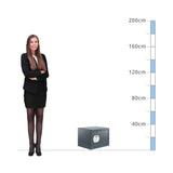 size chart for a Burg Wächter Pure-Safe Size PS 130 E KA 4, Digital Keypad Hotel Safe - £1,000 Cash Rating