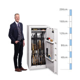 size chart for a Burg Wächter Ranger Gun Cabinet Size 800/8, Digital Keypad - 8 Gun Storage