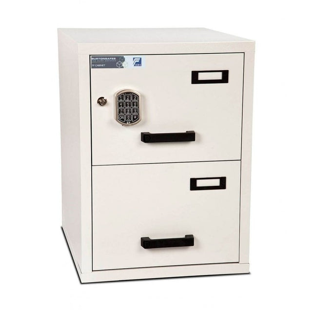 Burton Fire File 2 Drawer, Digital Keypad Filing Cabinet - 60 minutes Fire Protection