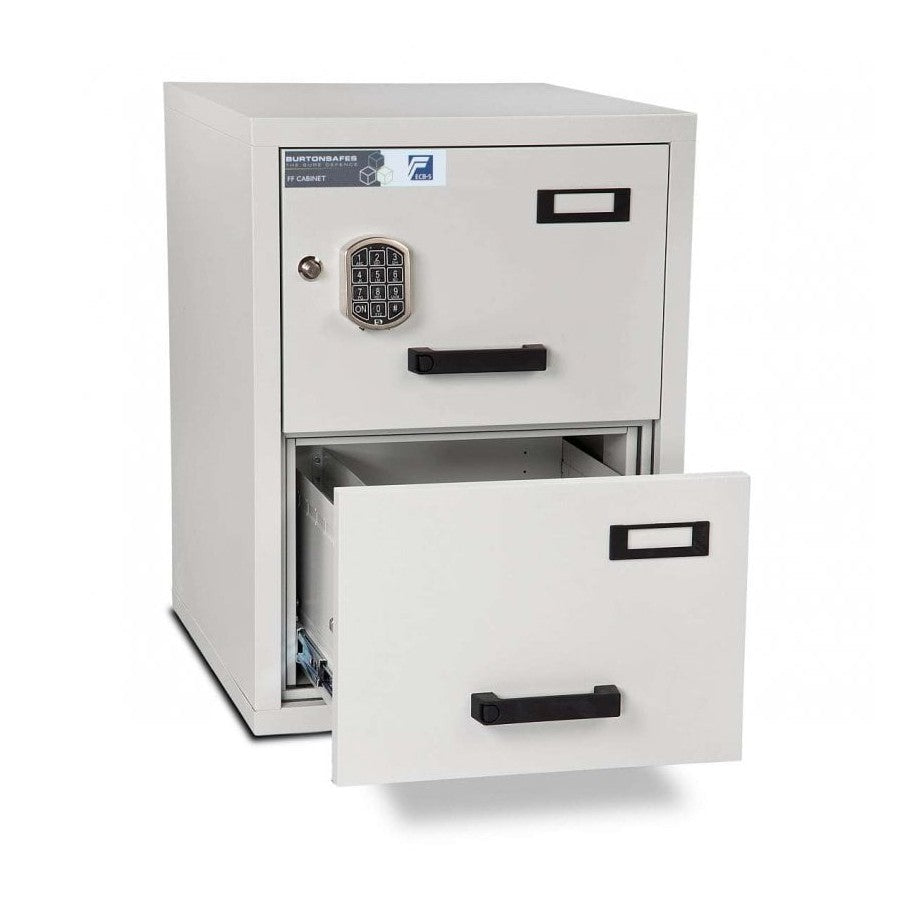 Burton Fire File 2 Drawer, Digital Keypad Filing Cabinet - 60 minutes Fire Protection