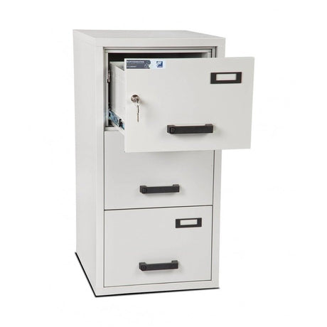 Burton Fire File Size 3, Key Lock Fireproof Filing Cabinet