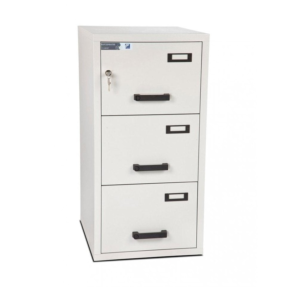 Burton Fire File Size 3, Key Lock Fireproof Filing Cabinet