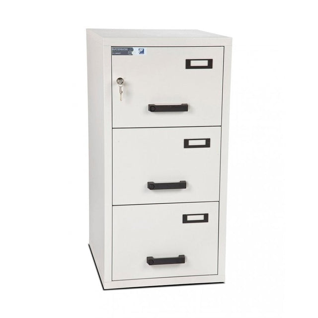 Burton Fire File Size 3, Key Lock Fireproof Filing Cabinet