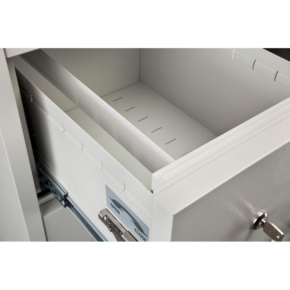 Burton Fire File Size 4, Key Lock Fireproof Filing Cabinet