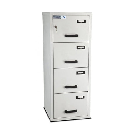 Burton Fire File Size 4, Key Lock Fireproof Filing Cabinet
