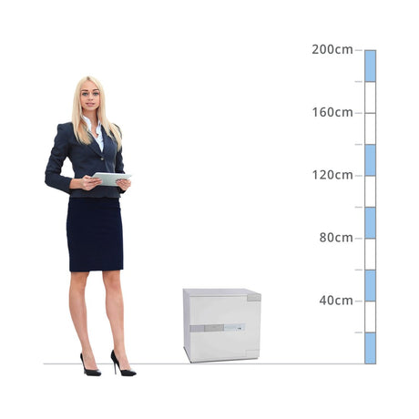size chart for a Burton Brixia Uno Luxury Safe Size 2, Digital Keypad - Eurograde 1