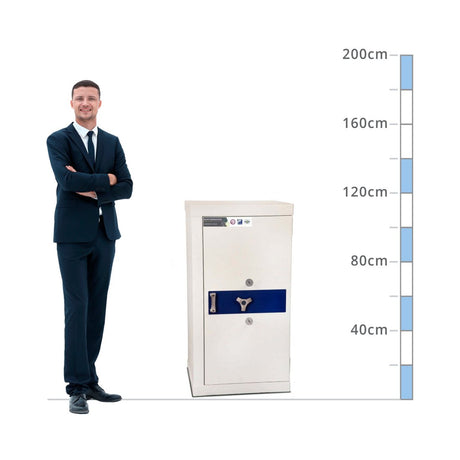 size chart for a Burton Eurovault Atlas Size 1, Dual Key Lock Safe - Eurograde 7