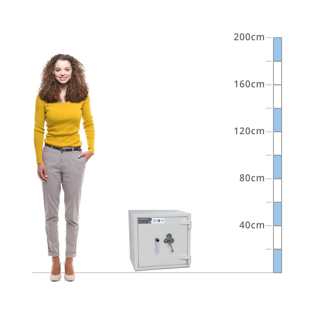 size chart for a Burton Eurovault Aver LFS Size 0, Key Lock Safe - Eurograde 3