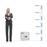 size chart for a Burton Eurovault Aver LFS Size 1, Digital Keypad Safe - Eurograde 2