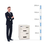 size chart for a Burton Fire File Size 2, Key Lock Fireproof Filing Cabinet