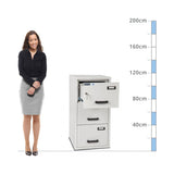 size chart for a Burton Fire File Size 3, Key Lock Fireproof Filing Cabinet
