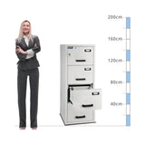 size chart for a Burton Fire File Size 4, Key Lock Fireproof Filing Cabinet