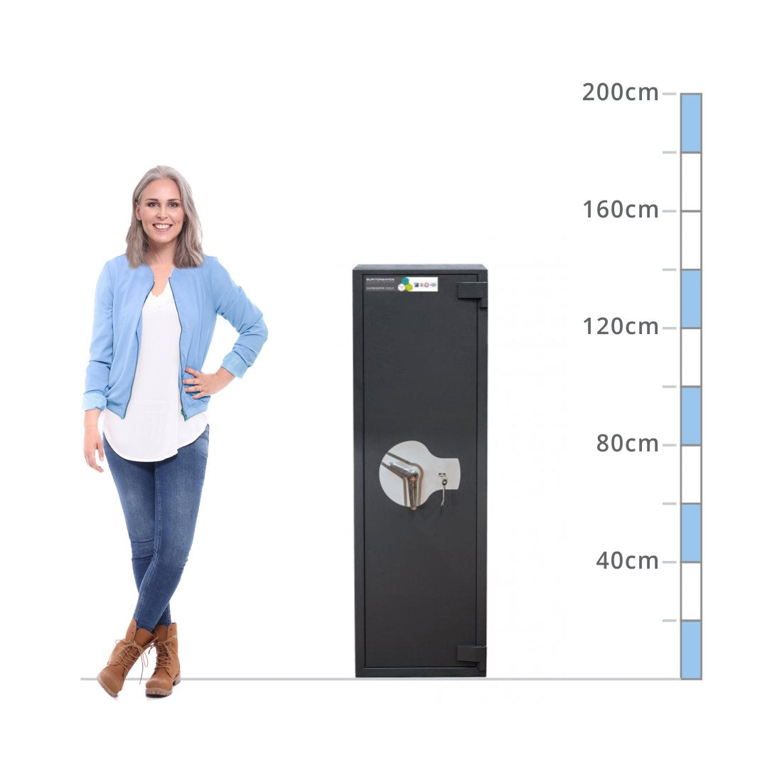 size chart Burton Gamekeeper Gold Size 5 - Key Lock Gun Cabinet - Eurograde 1